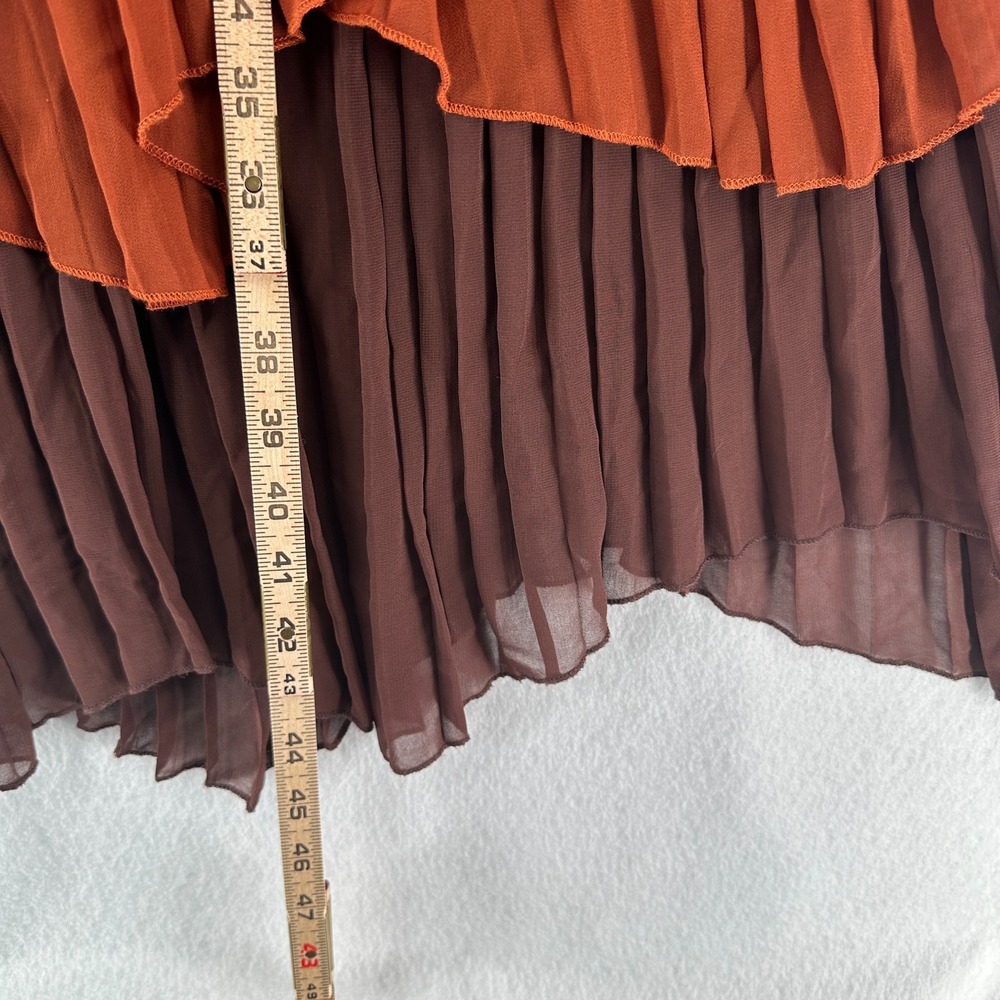 L'ATISTE Ruffle Tiered Maxi Skirt Chiffon Layered Artsy‎ Multicolor - SMALL - Picture 10 of 11
